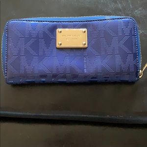 Blue Michael kors wallet